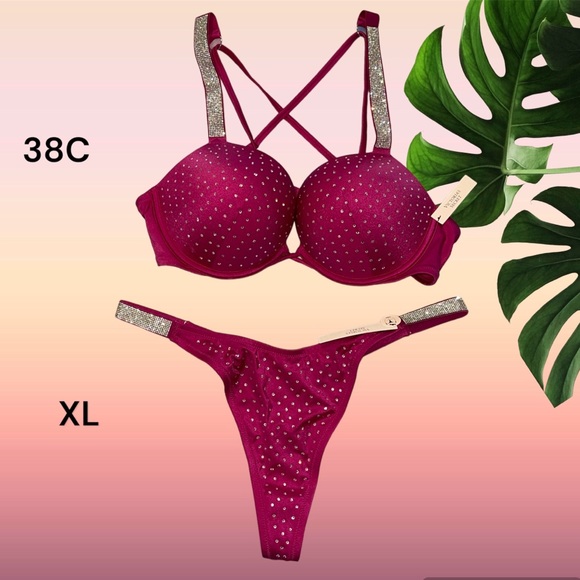 NEW X-LARGE VICTORIA’S SECRET SWIM Shine Strap Bombshell PLUS FREE TOWEL - Picture 2 of 16